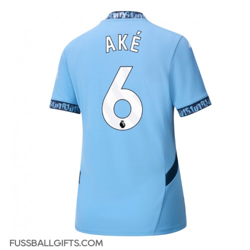 Manchester City Nathan Ake #6 Fußballbekleidung Heimtrikot Damen 2024-25 Kurzarm